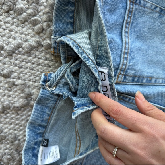 x REVOLVE Lace Up Top & Shortd in Medium Wash - Picture 11 of 11